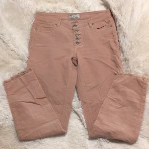 Free People Blush Pink Skinny Corduroy Pants
